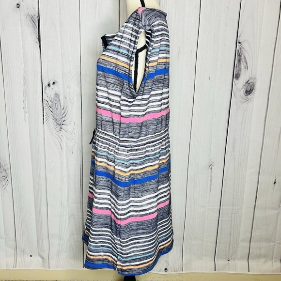 T by Talbots Women's Dress Striped Drawstring T-Shirt Sleeveless Sz Petite XL - Picture 5 of 10